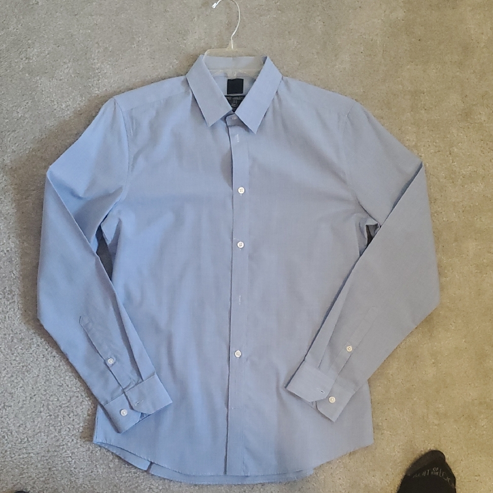 H&M Men's Blue Dress Shirt Slim Fit